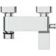 Chromfarbene Badearmatur von Ideal Standard mit einfacher, gerader Form und zwei Anschlüssen, geeignet für eine moderne Ausstattung im Badezimmer.